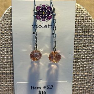 Unique Vintage Beaded Earrings #317 Handmade by Violette Grace